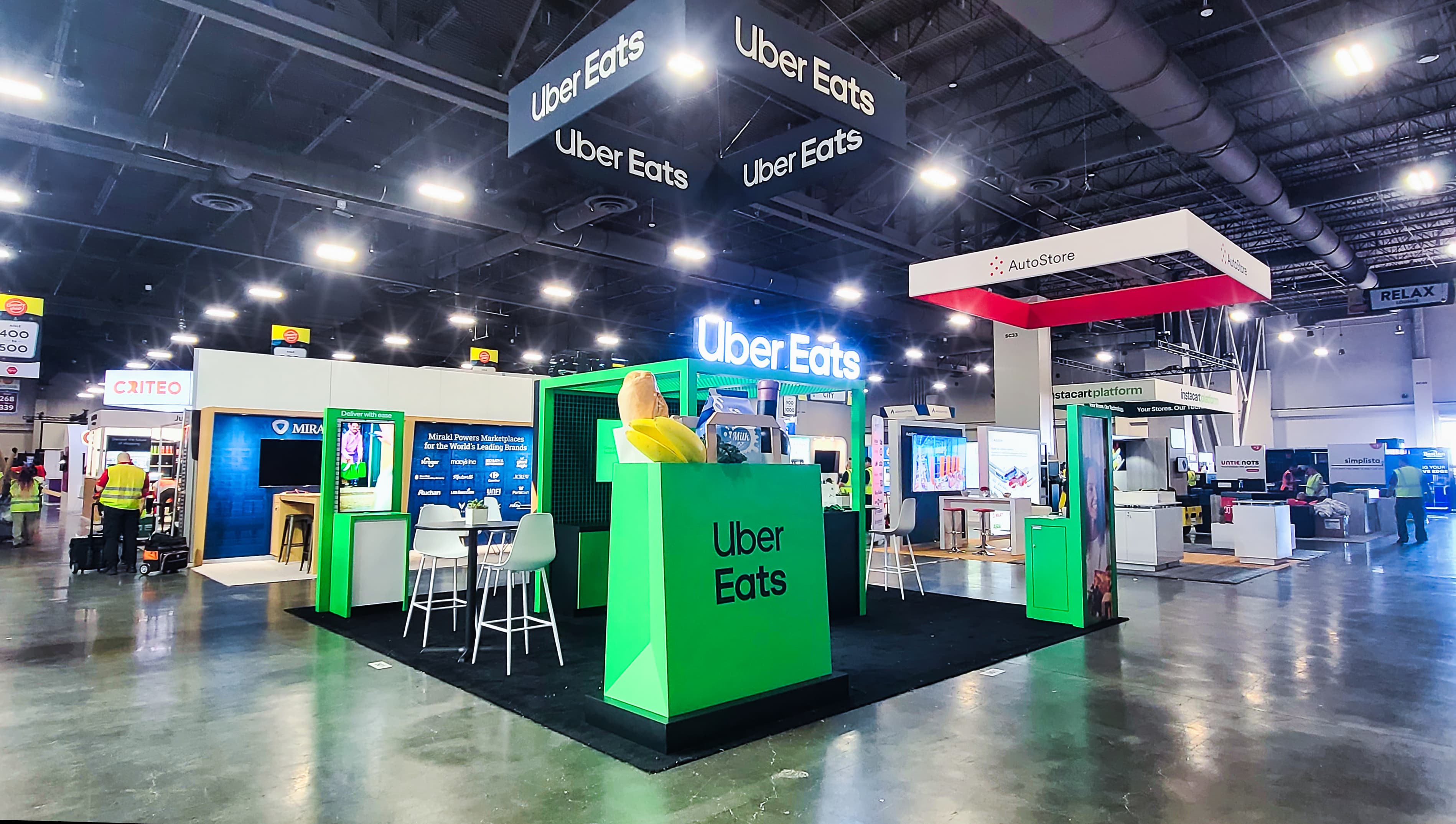 Uber Eats Oversized Bag, oversized branded prop, for GroceryShop