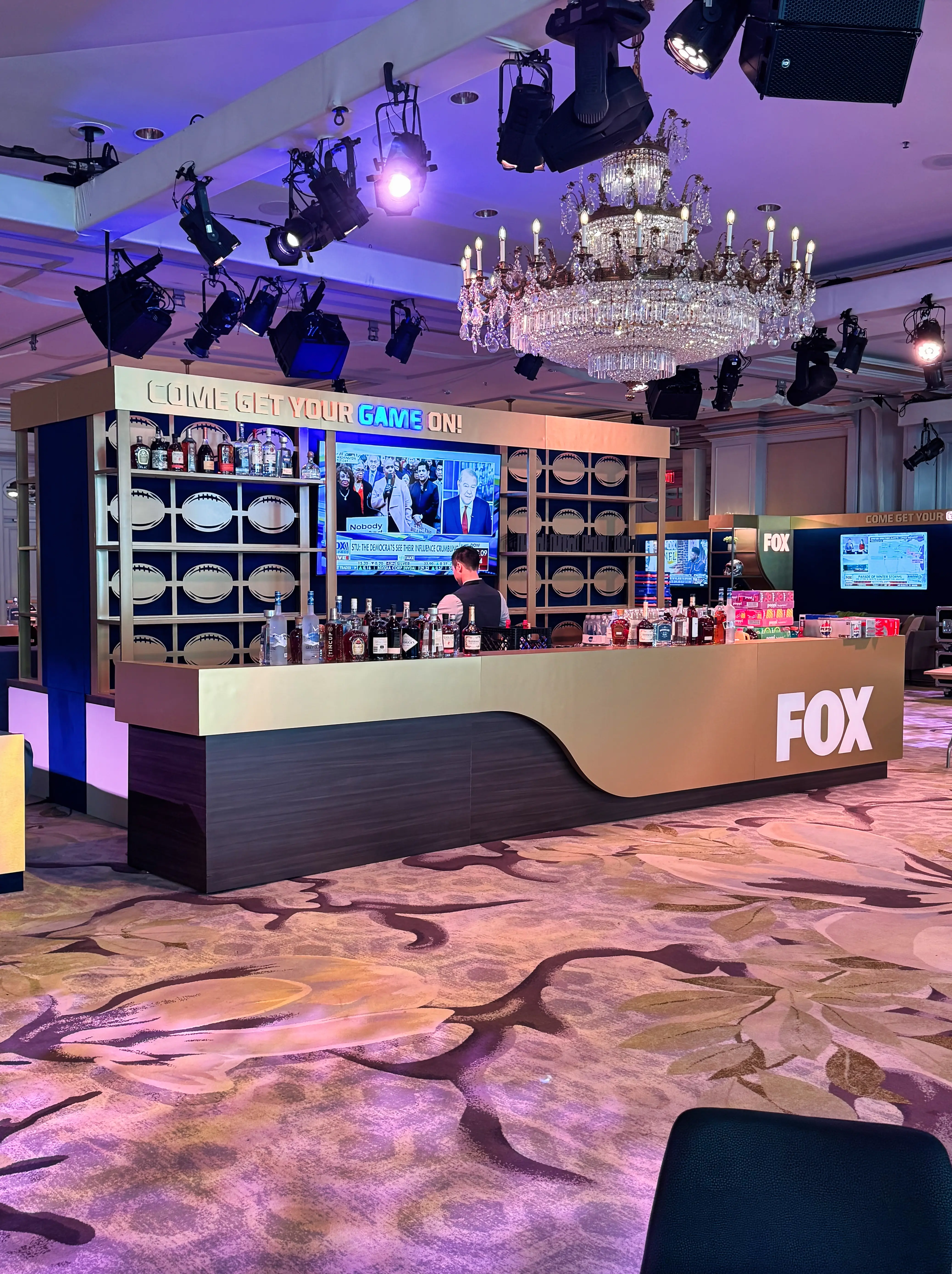 Fox Sport, custom exhibit installation, for Super Bowl 2025