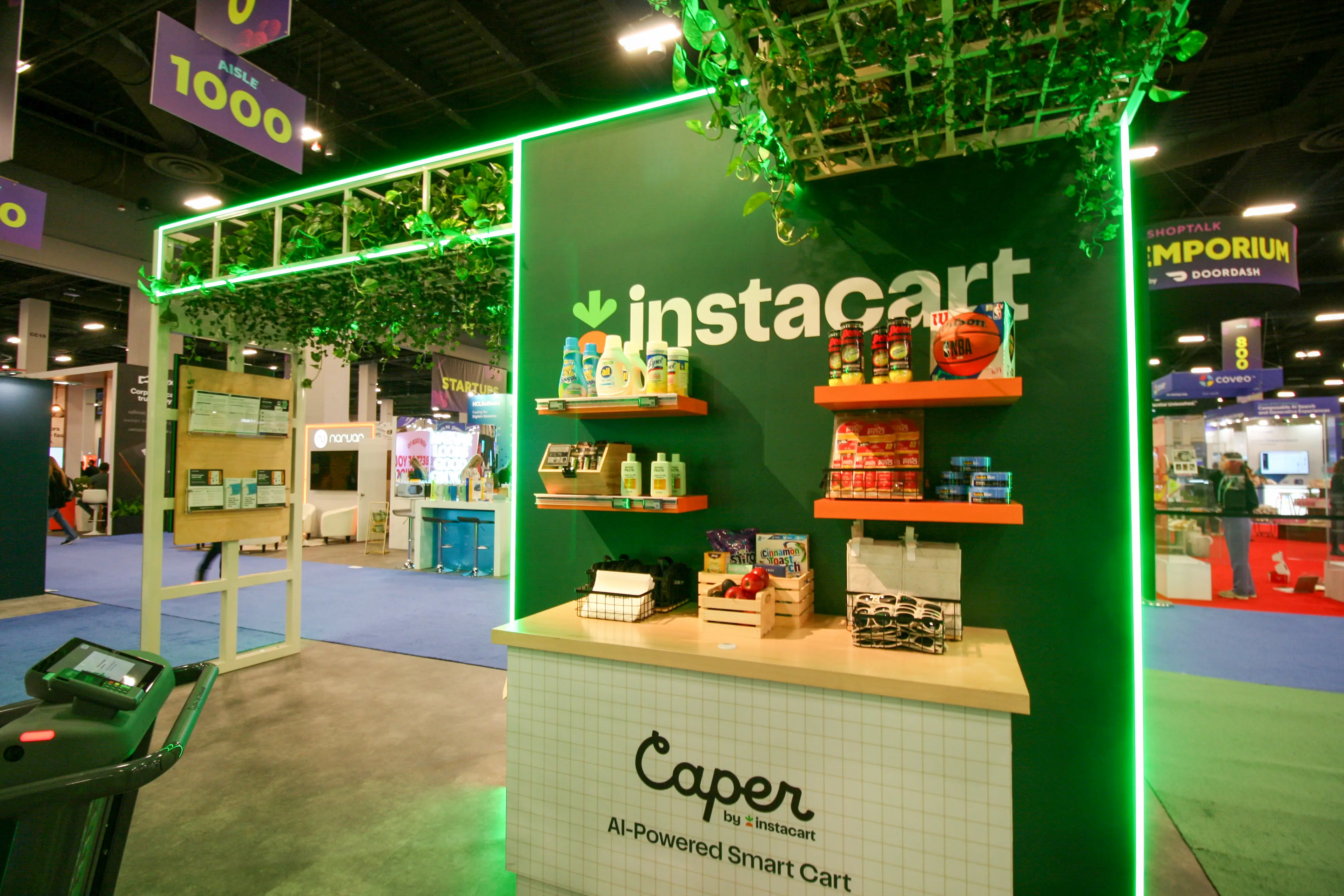 Instacart Booth, custom trade show booth, for Shoptalk