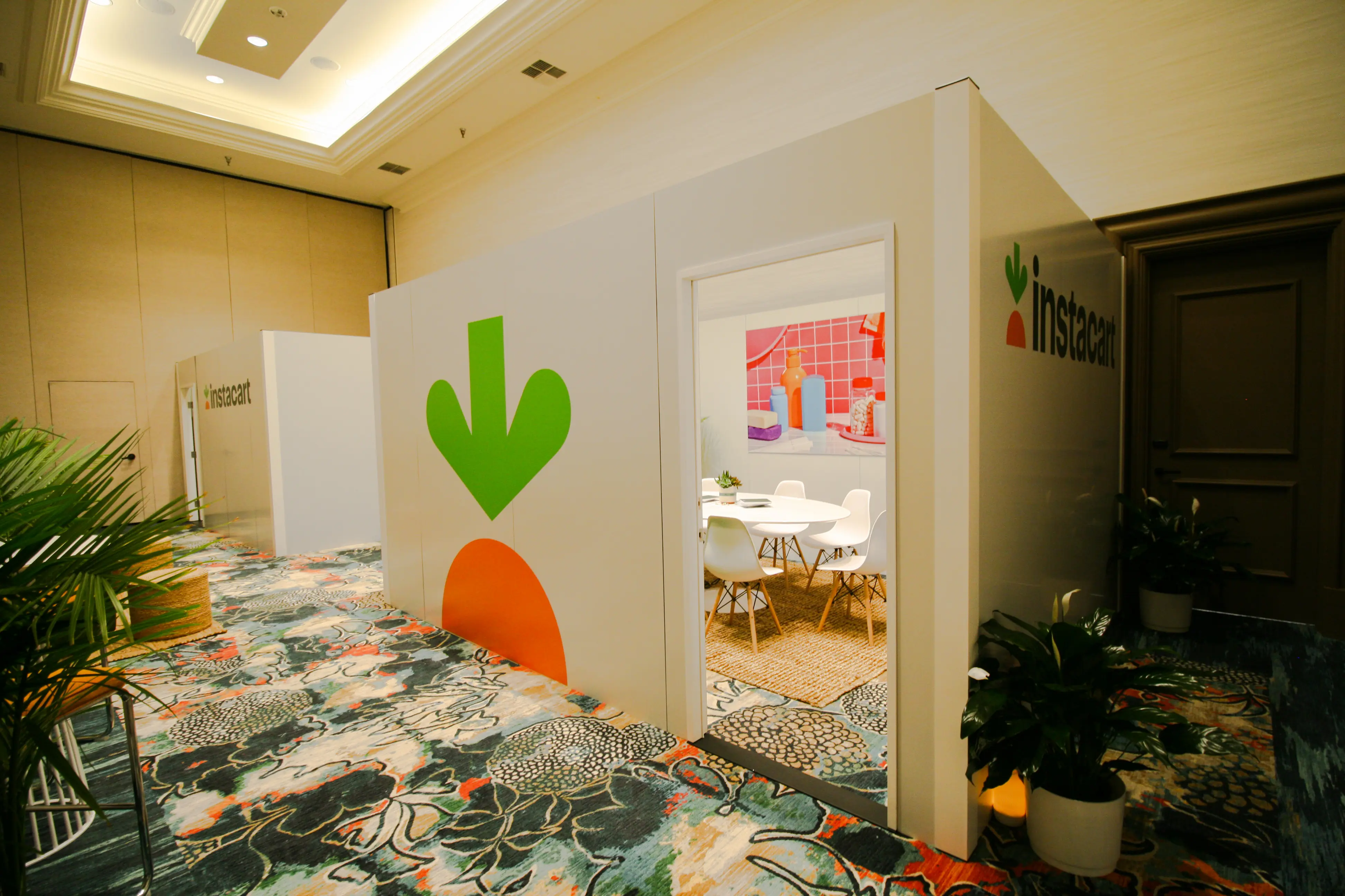 Instacart Meeting Room, branded meeting room, for Shoptalk