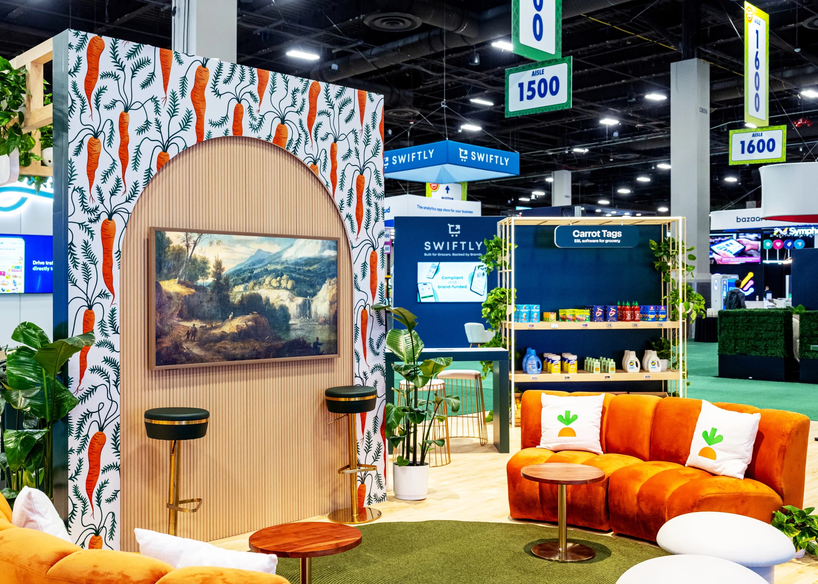 Instacart Booth, custom trade show booth, for GroceryShop