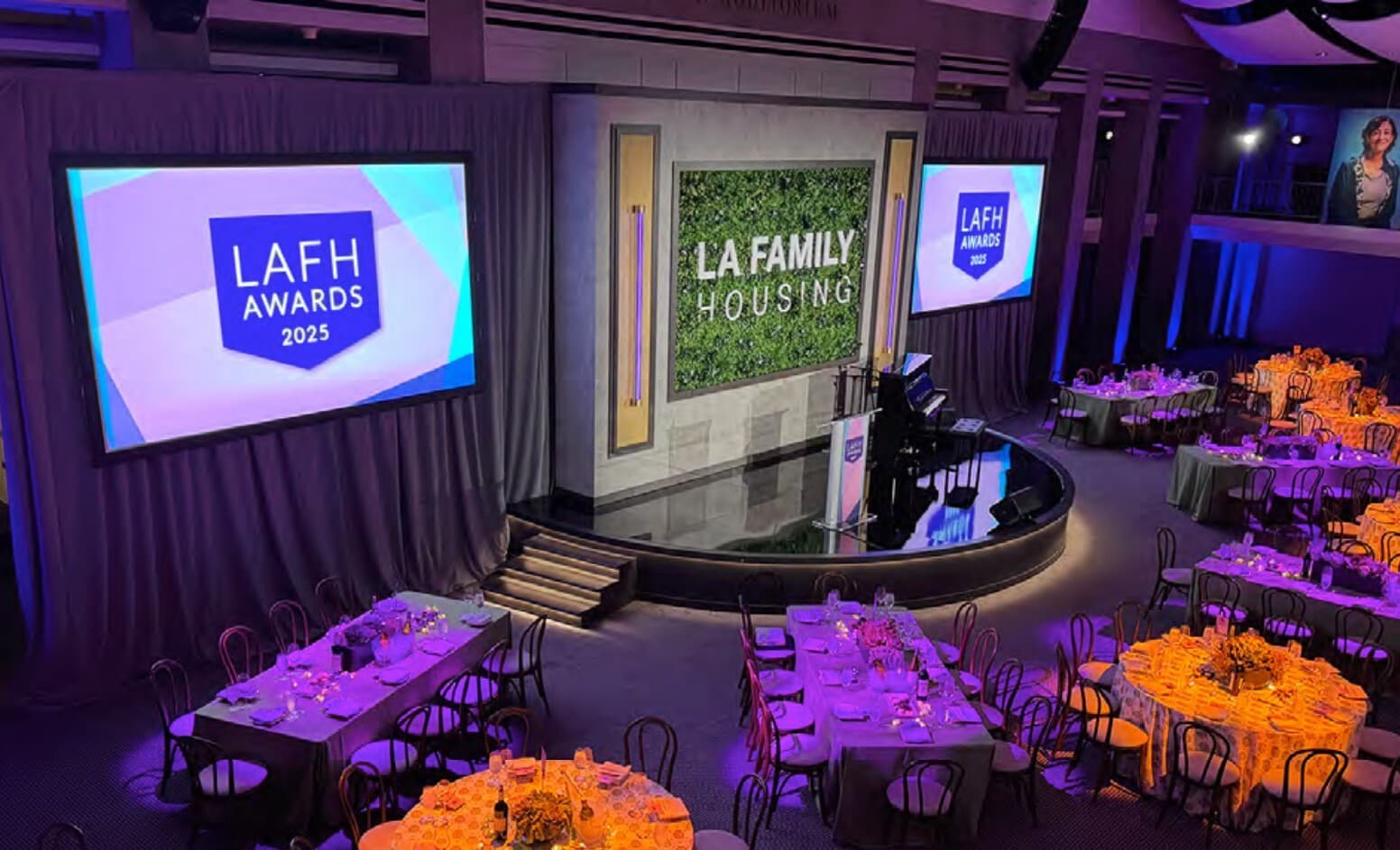 LAFH Stage, event stage installation, for LAFH Awards
