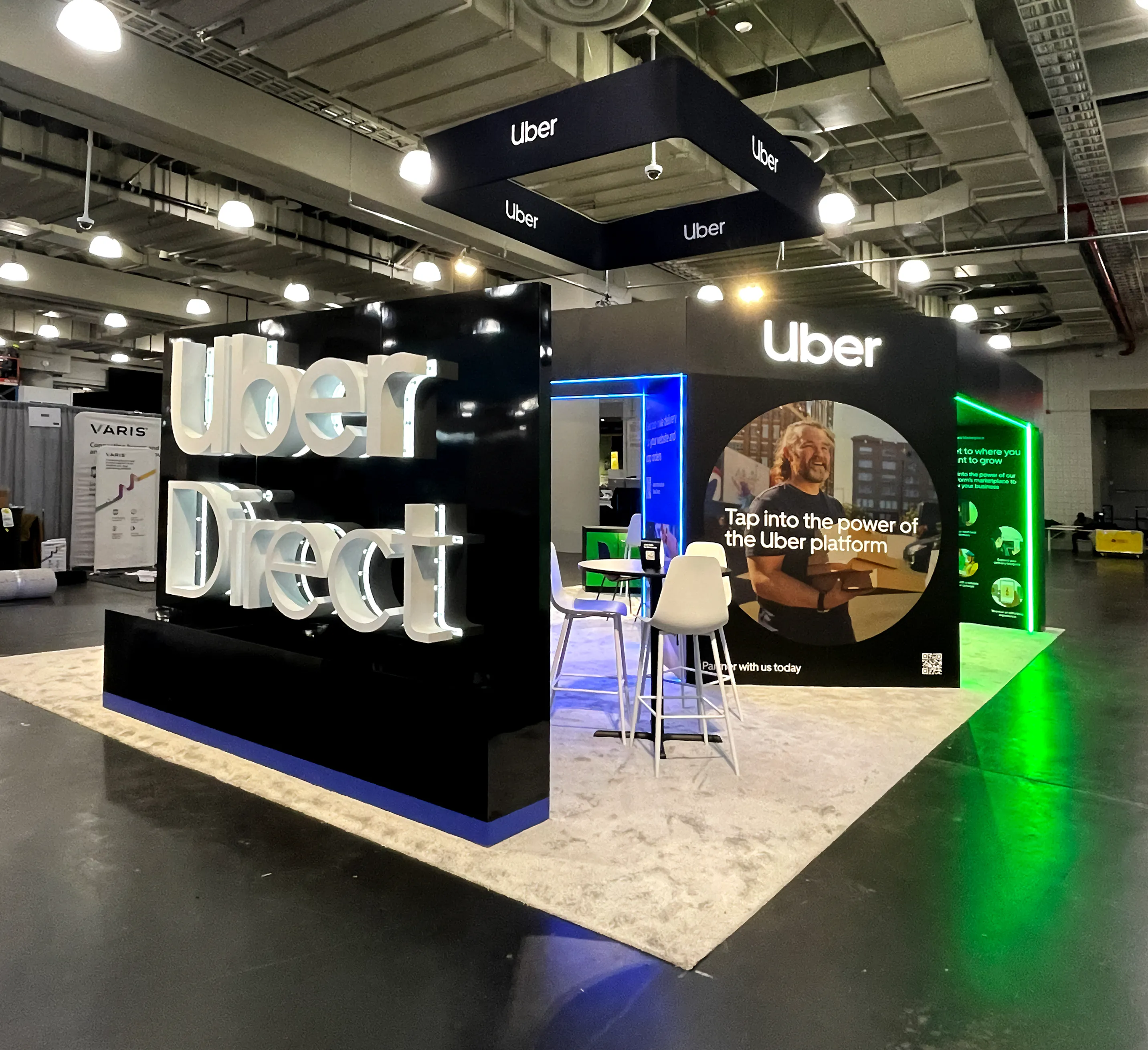 Uber Eats Booth NRF, custom trade show booth, for NRF