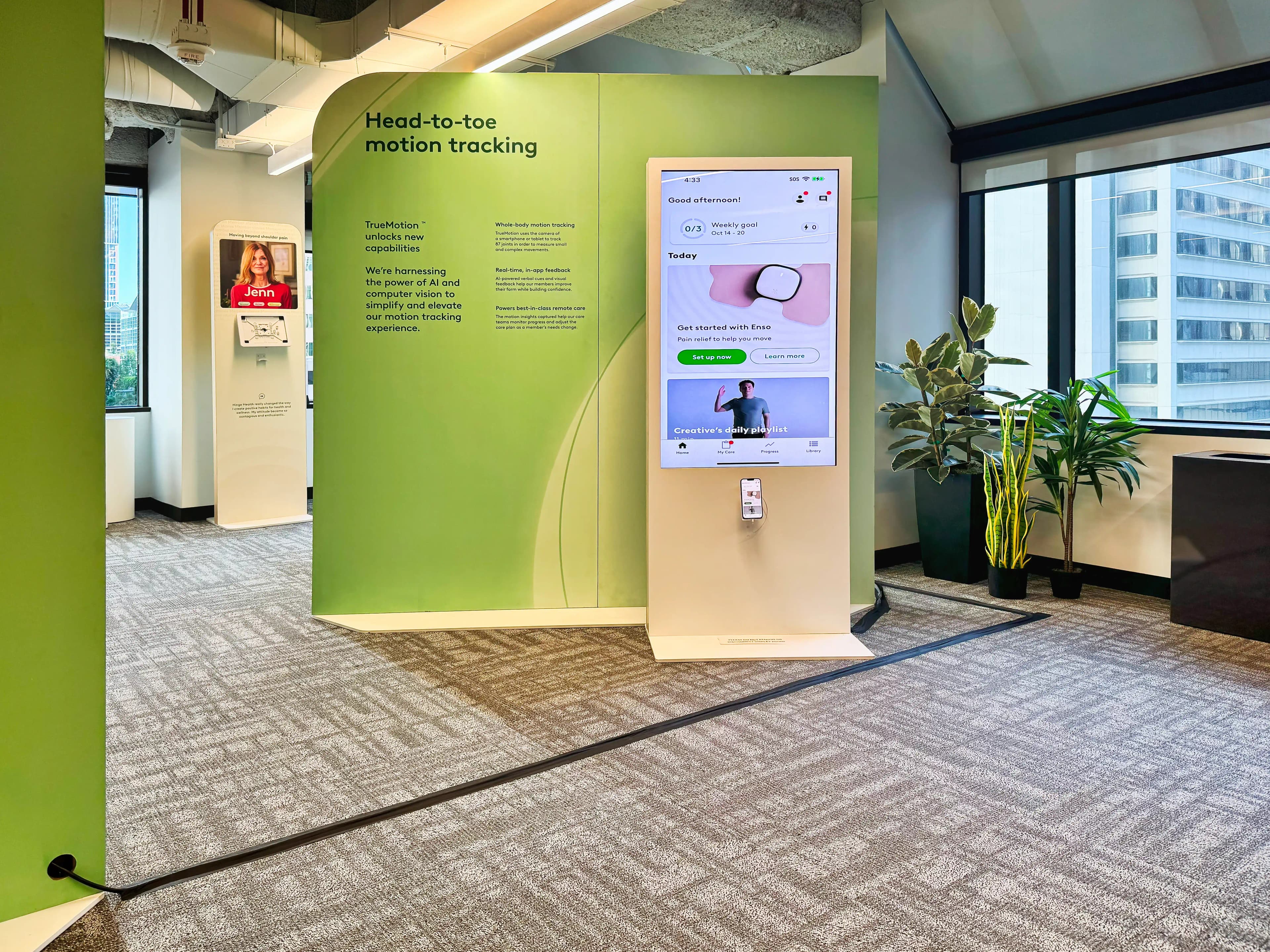 Hinge Health Office, branded office environment