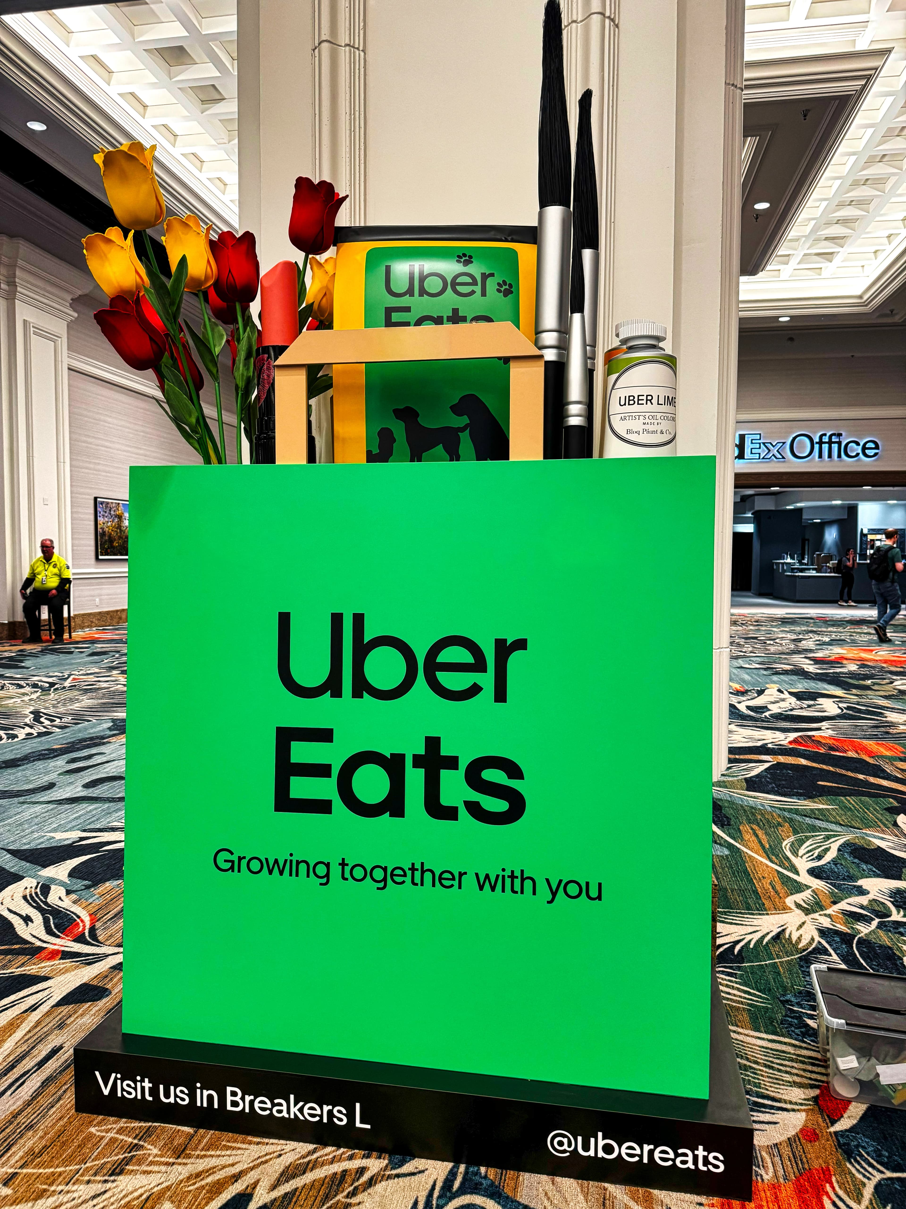 Uber Eats Oversized Bag, oversized branded prop, for GroceryShop