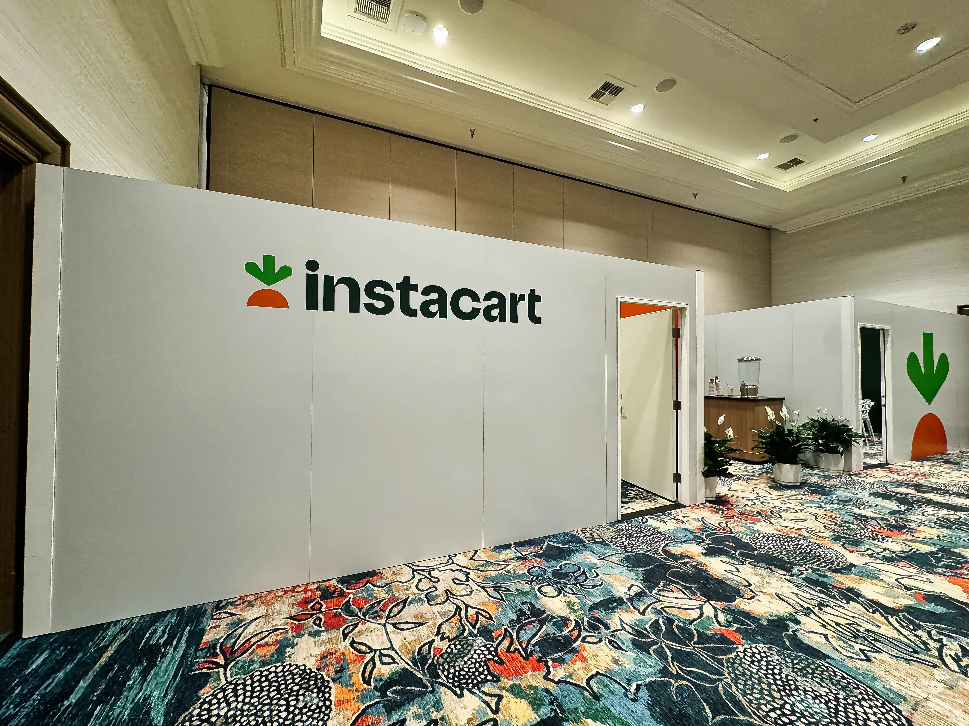 Instacart Meeting Room, branded meeting room, for GroceryShop